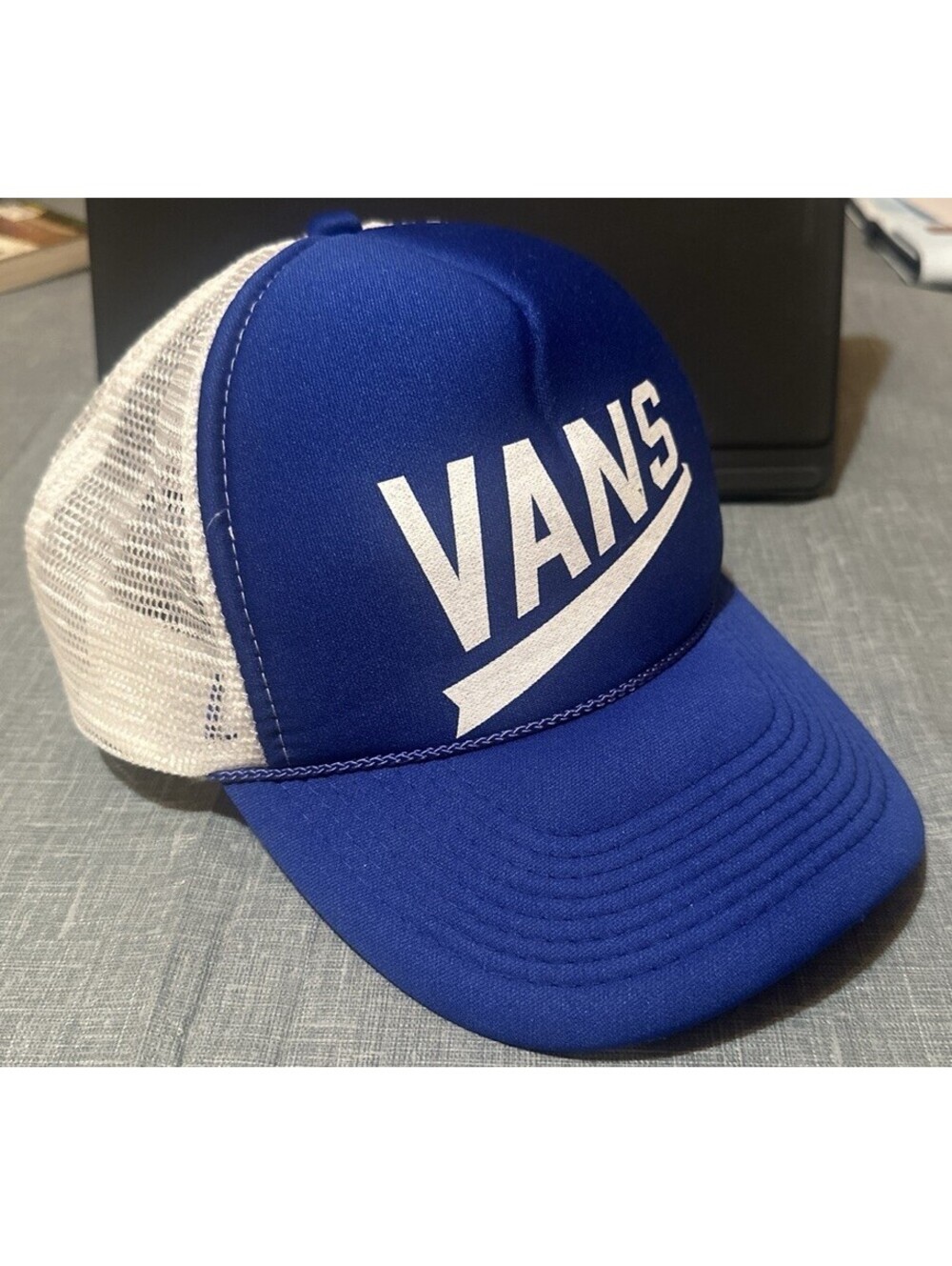 Vtg Vans OFF THE WALL Snapback Otto Trucker Hat Dodgers Blue